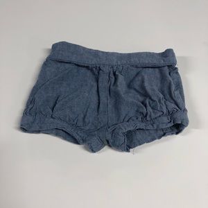 Carters Girls Denim Bummie Shorts Blue/Gray 3 Months